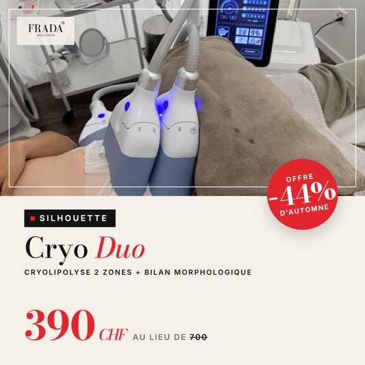 Programme Cryo Duo : cryolipolyse 2 zones et bilan morphologique, 390 CHF au lieu de 700, Frada Skin Center Martigny